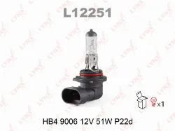 Лампа галогенная HB4 12V 51W P22d LYNX L12251 Фото 1