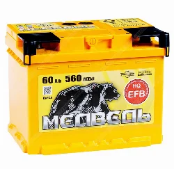 Аккумулятор МЕДВЕДЬ EFB 60 Ач п.п. Фото 1