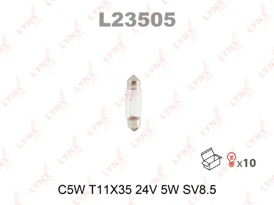 Лампа накаливания C5W 24V SV8.5-8 35мм LYNX L23505 Фото 1