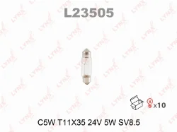 Лампа накаливания C5W 24V SV8.5-8 35мм LYNX L23505 Фото 1