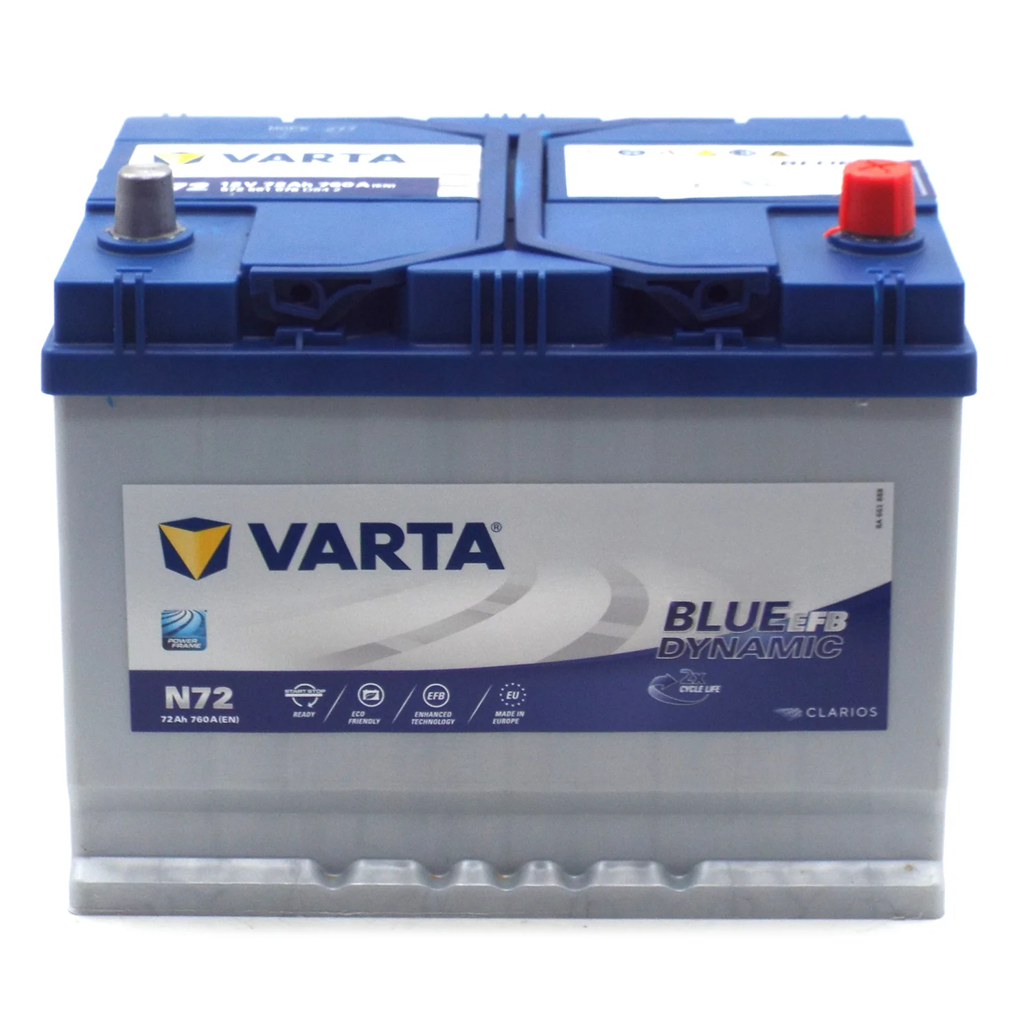 Аккумулятор VARTA Blu Dynamic EFB Asia N72 72 Ач о.п. Фото 1