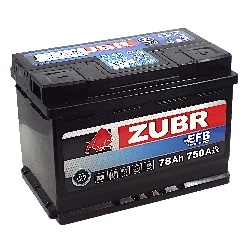 Аккумулятор ZUBR EFB 78 Ач о.п. Фото 1