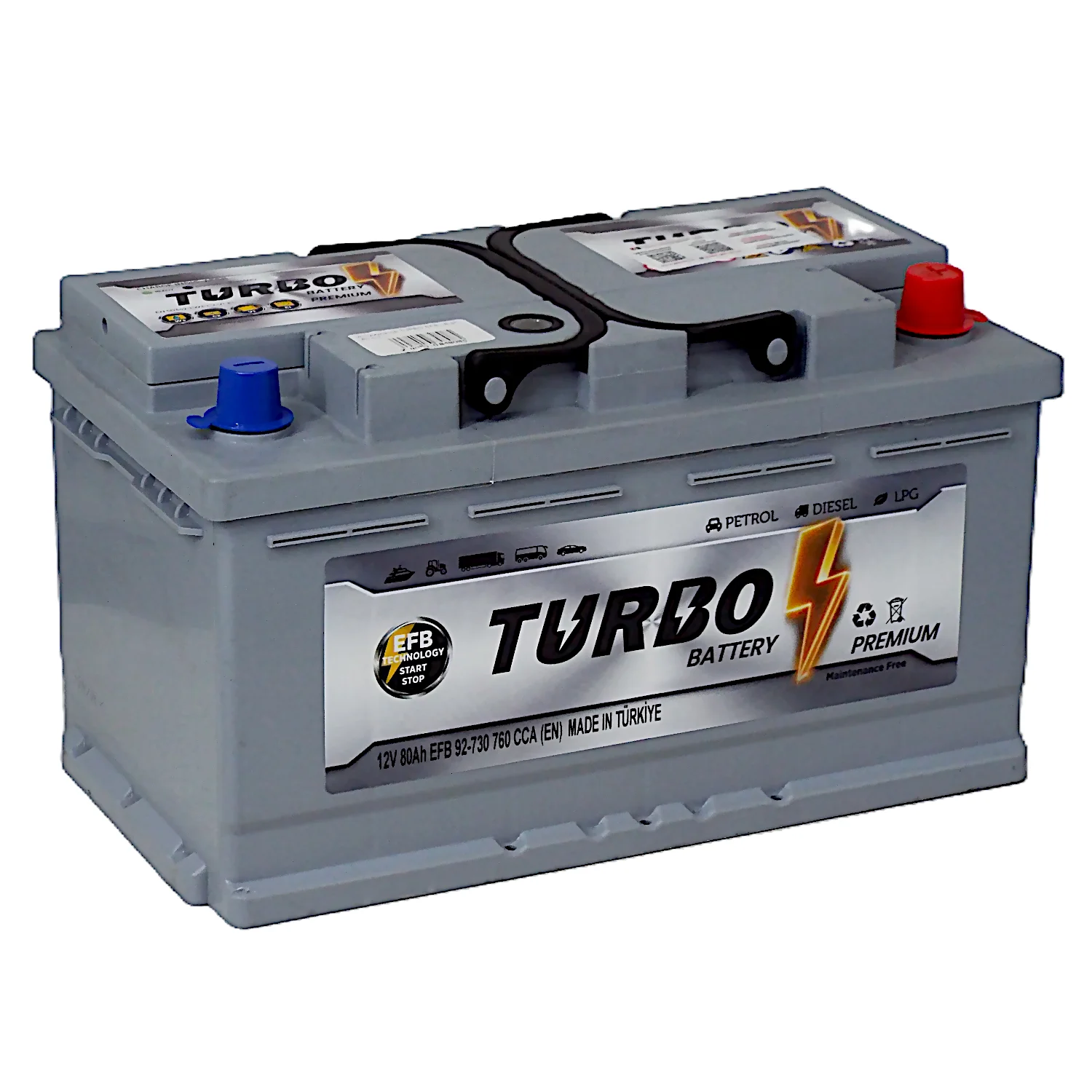 Аккумулятор TURBO EFB LB 80 Ач о.п. Фото 1