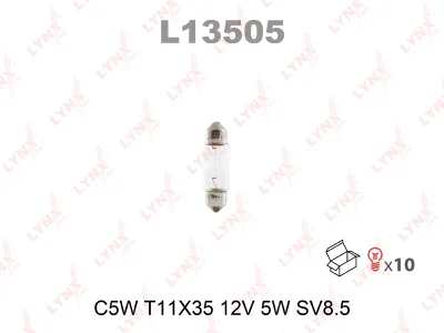 Лампа накаливания C5W 12V SV8.5-8 35мм LYNX L13505 Фото 1