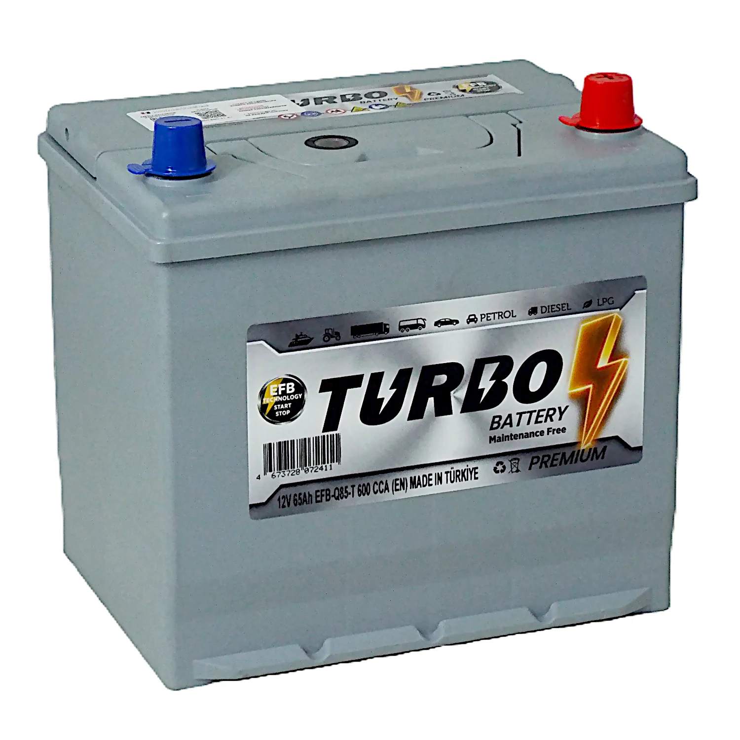 Аккумулятор TURBO EFB Q85 Asia 65 Ач о.п.