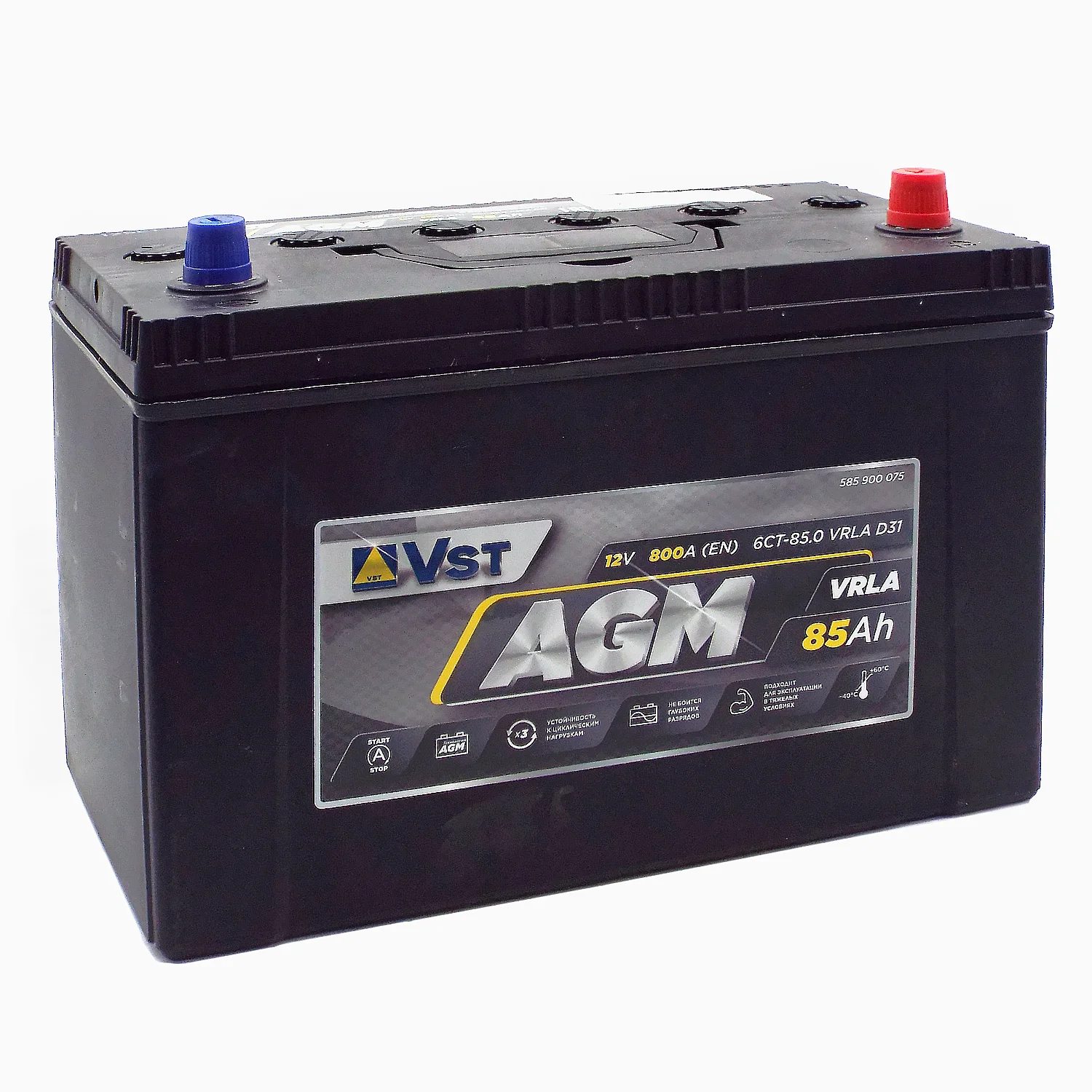 Аккумулятор VST AGM Asia 85 Ач о.п. РАСПРОДАЖА