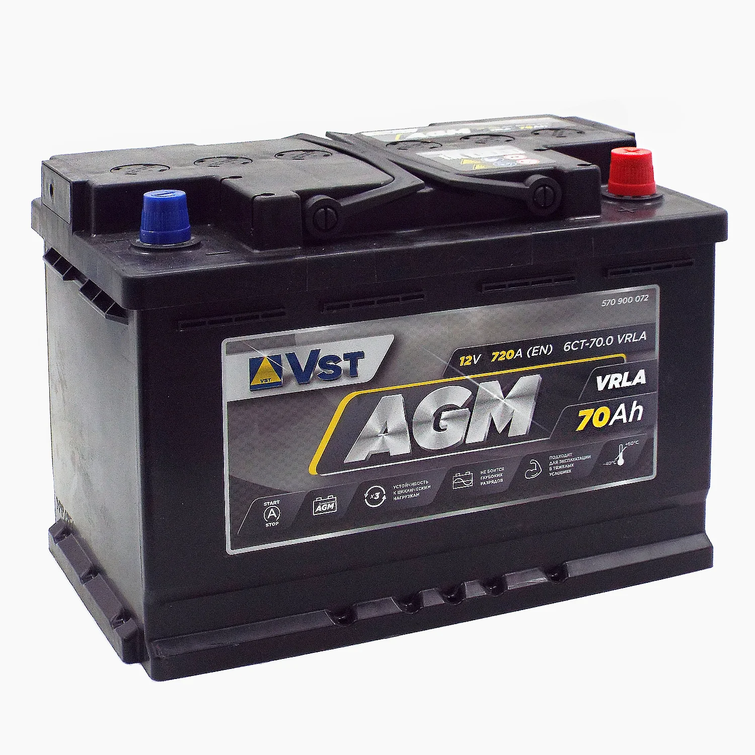 Аккумулятор VST AGM 70 Ач о.п.