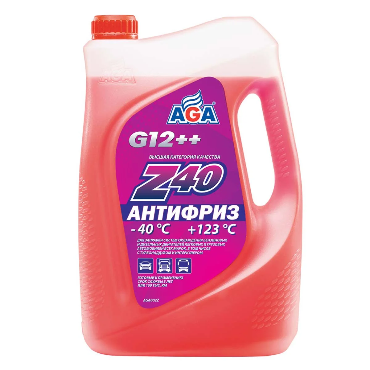 Антифриз AGA Z40 G12++ красный, 5кг Фото 1