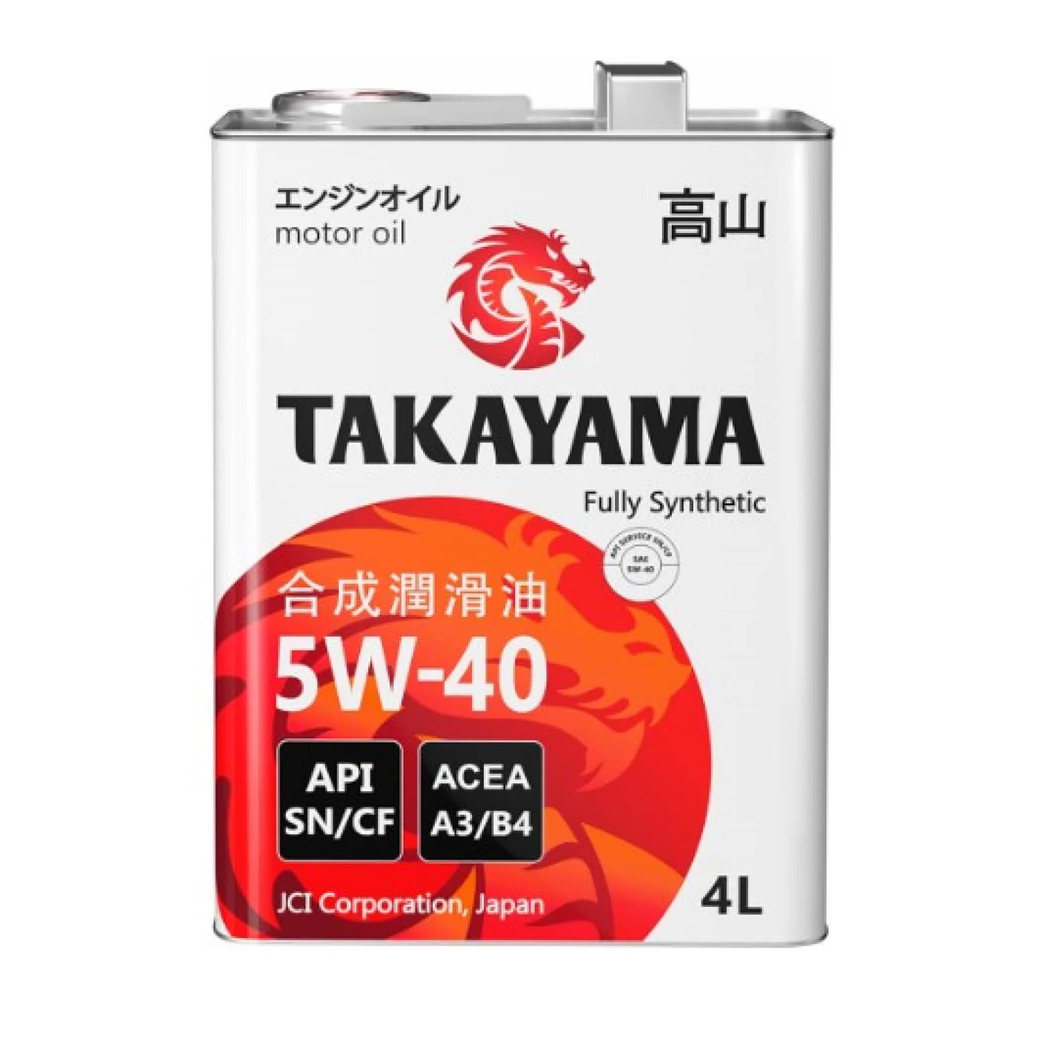 Масло моторное TAKAYAMA Adaptec A3/B4 5W-40, 4л РАСПРОДАЖА Фото 1