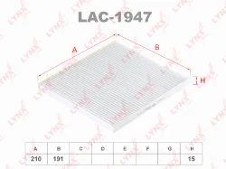 Фильтр салонный LYNXauto LAC-1947 (CU21008, GB-9971, SAK279) HYUNDAI / KIA Фото 1