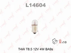 Лампа накаливания T4W 12V BA9s LYNX L14604 Фото 1