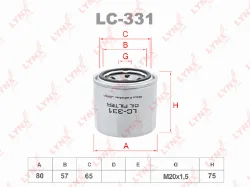 Фильтр масляный LYNX LC-331 (W811/80, GB-1156, SM121) HYUNDAI / KIA Фото 1