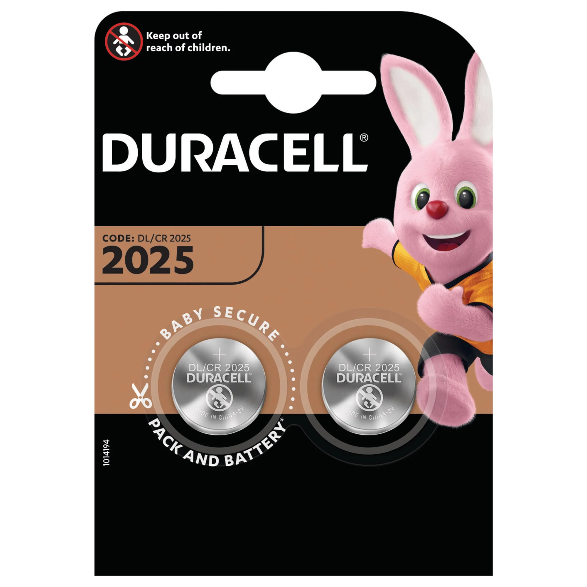Батарейка CR2025 Duracell BL*2 Фото 1